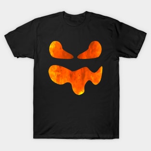 Pumpkin Smiley Face Crazy Halloween Pumpkin Jack-O Lantern - Toothy Grin - Scary Glow Smile T-Shirt